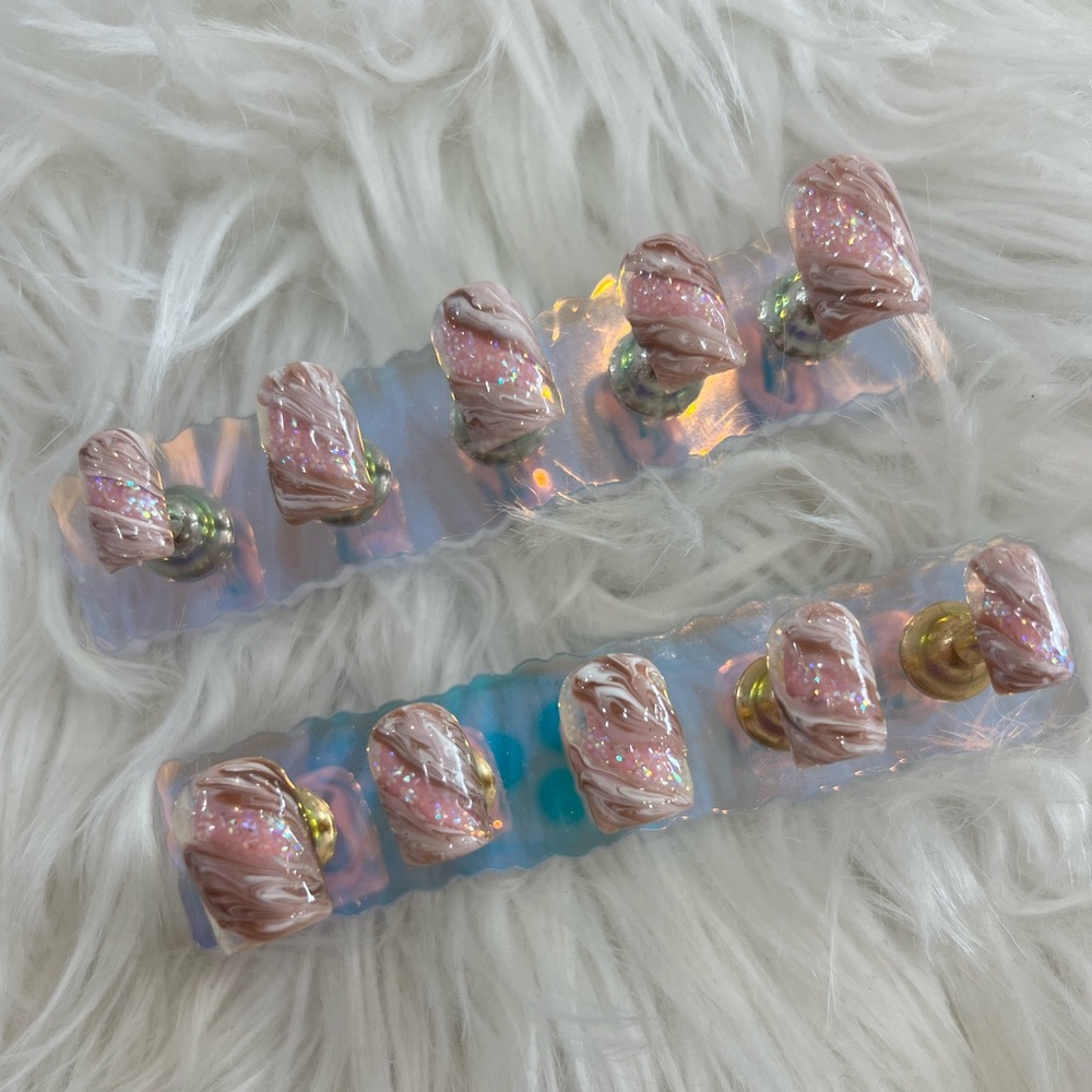 Marble Handmade Press-On Nails